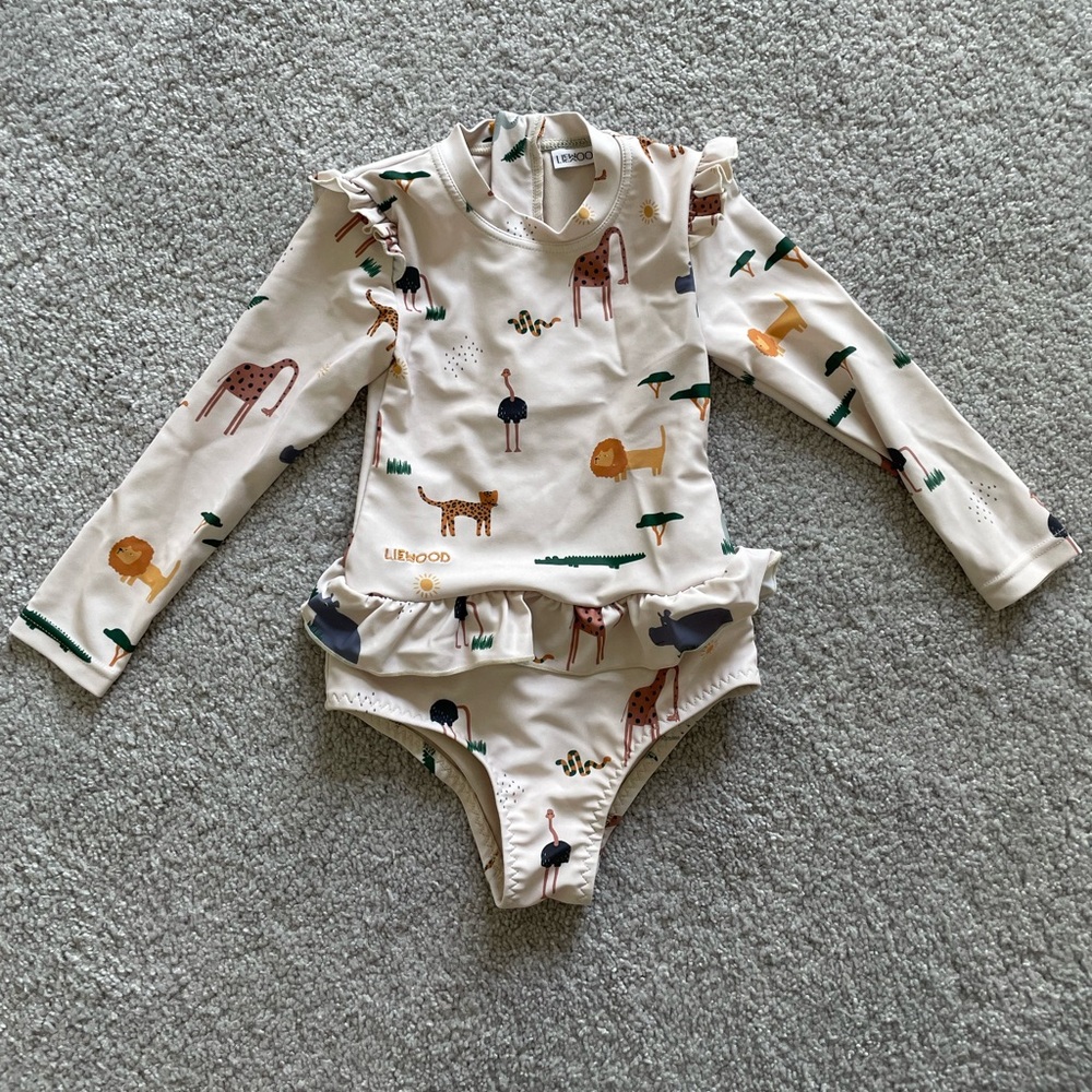 Liewood Sille Swimsuit in Ecru